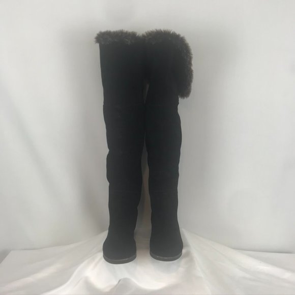 Sam Edelman Suede Over-Knee Faux-Fur-Lined Boots - Picture 6 of 15